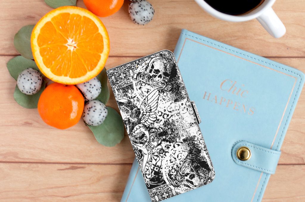 Telefoonhoesje met Naam OPPO A15 Skulls Angel