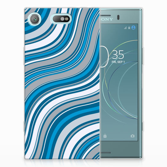 Sony Xperia XZ1 Compact TPU bumper Waves Blue