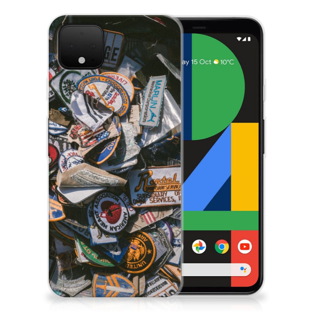 Google Pixel 4 XL Siliconen Hoesje met foto Badges