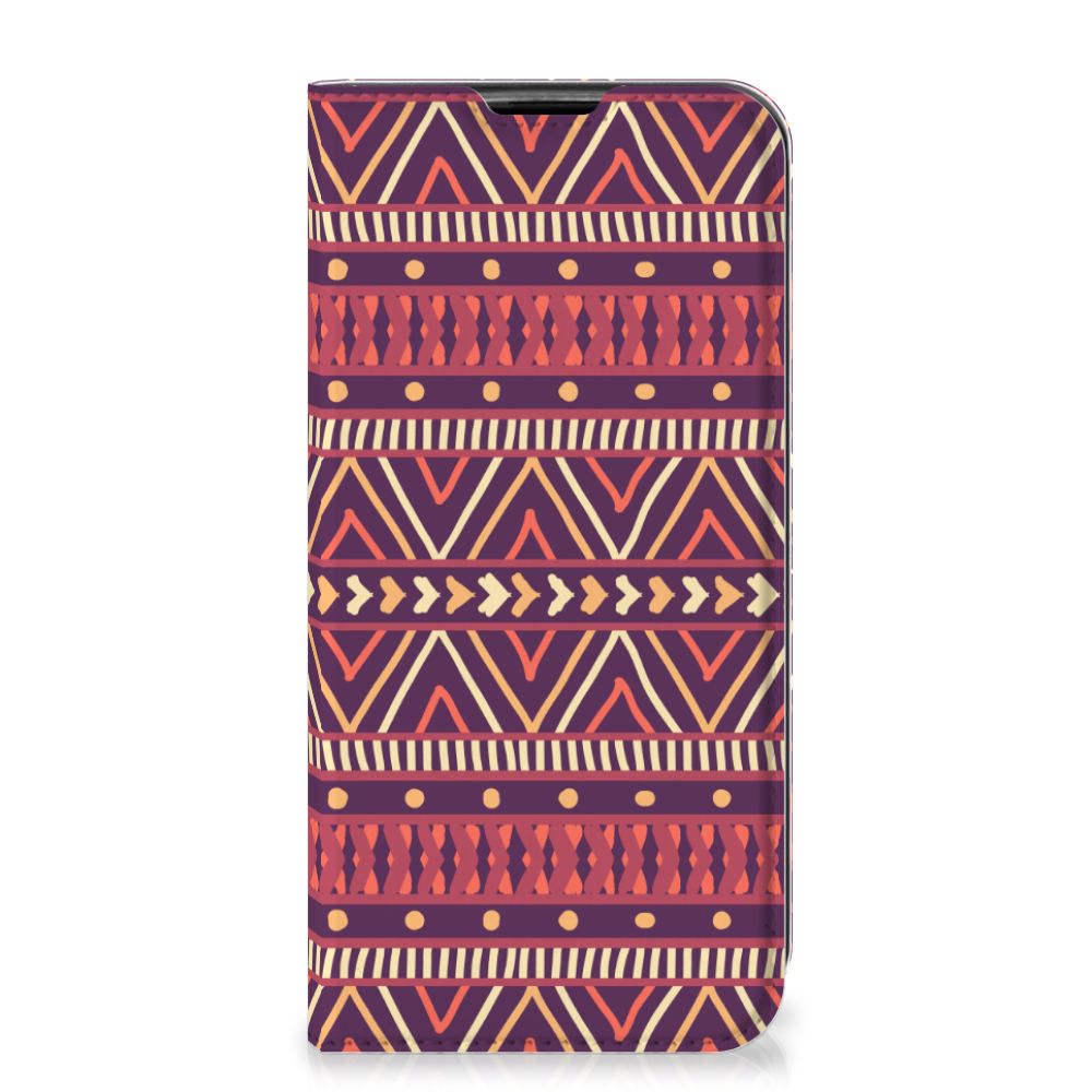 Huawei P40 Lite Hoesje met Magneet Aztec Paars - B2C Telecom