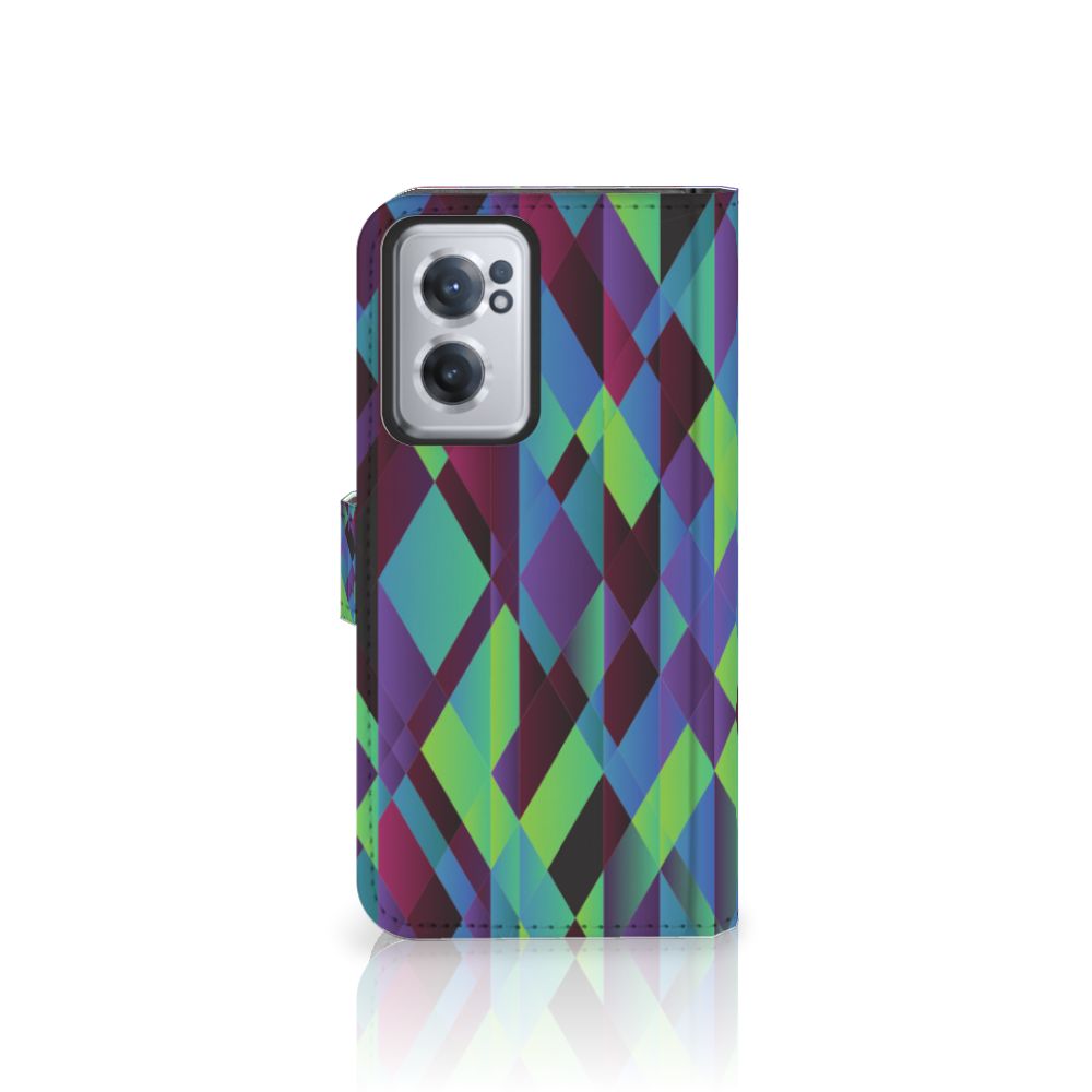 OnePlus Nord CE 2 Book Case Abstract Green Blue