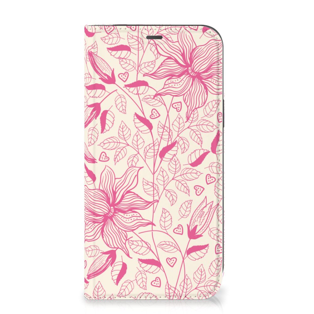 iPhone 12 Pro Max Smart Cover Pink Flowers