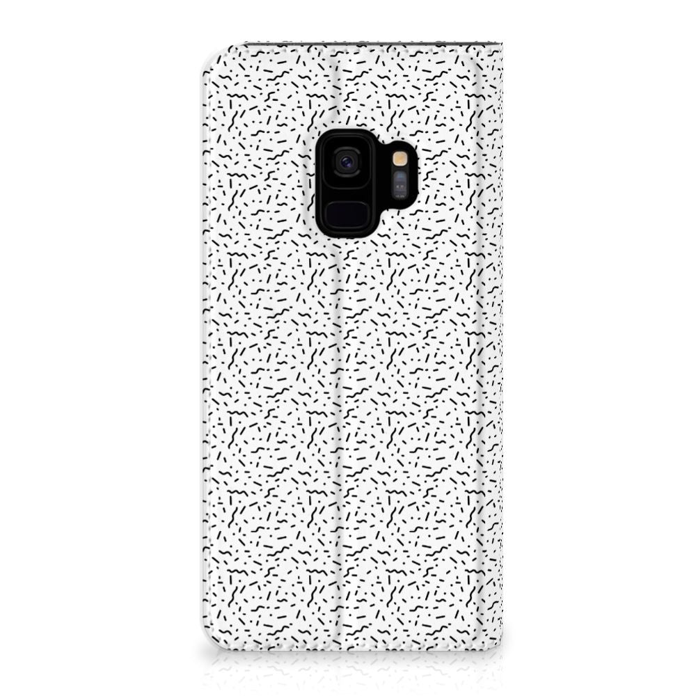 Samsung Galaxy S9 Hoesje met Magneet Stripes Dots