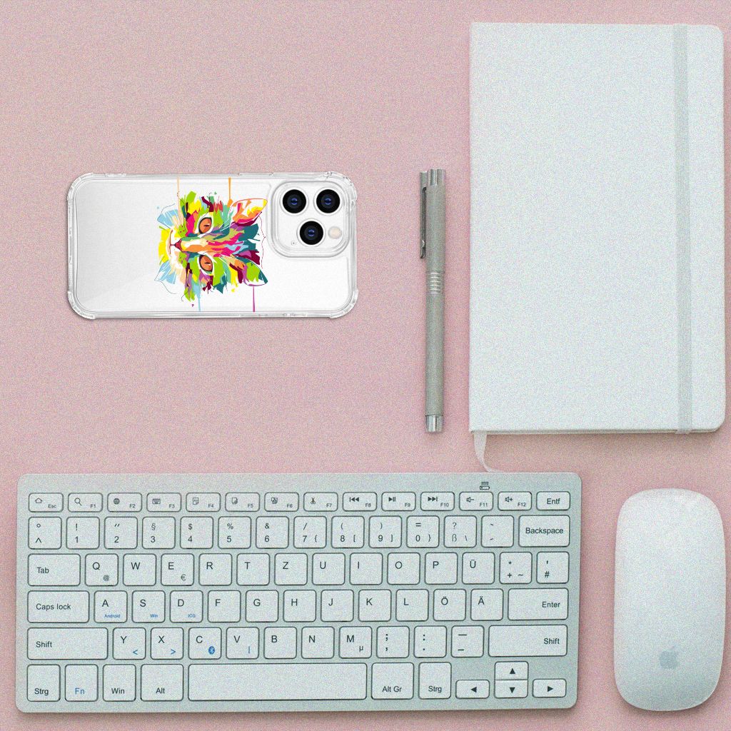 iPhone 14 Pro Stevig Bumper Hoesje Cat Color B2C Telecom
