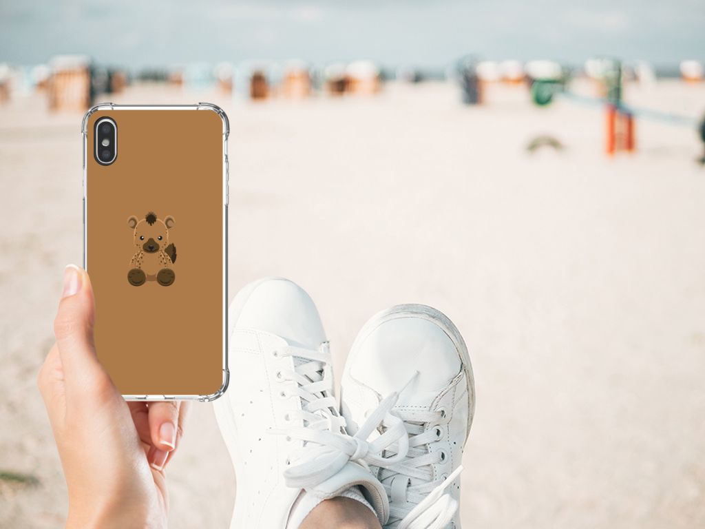 Apple iPhone Xs Max Stevig Bumper Hoesje Baby Hyena