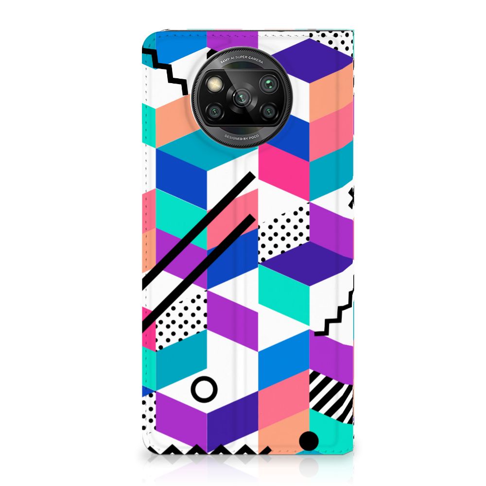 Xiaomi Poco X3 Pro | Poco X3 Stand Case Blokken Kleurrijk - B2C Telecom