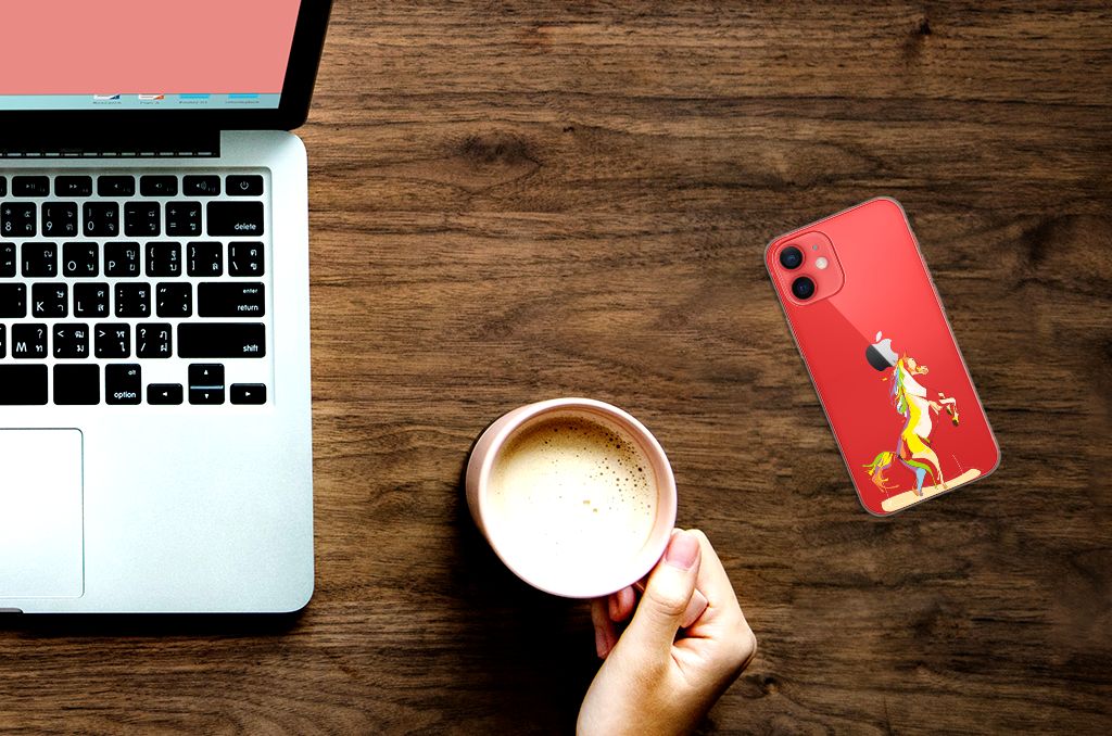 iPhone 12 Mini Telefoonhoesje met Naam Horse Color B2C Telecom