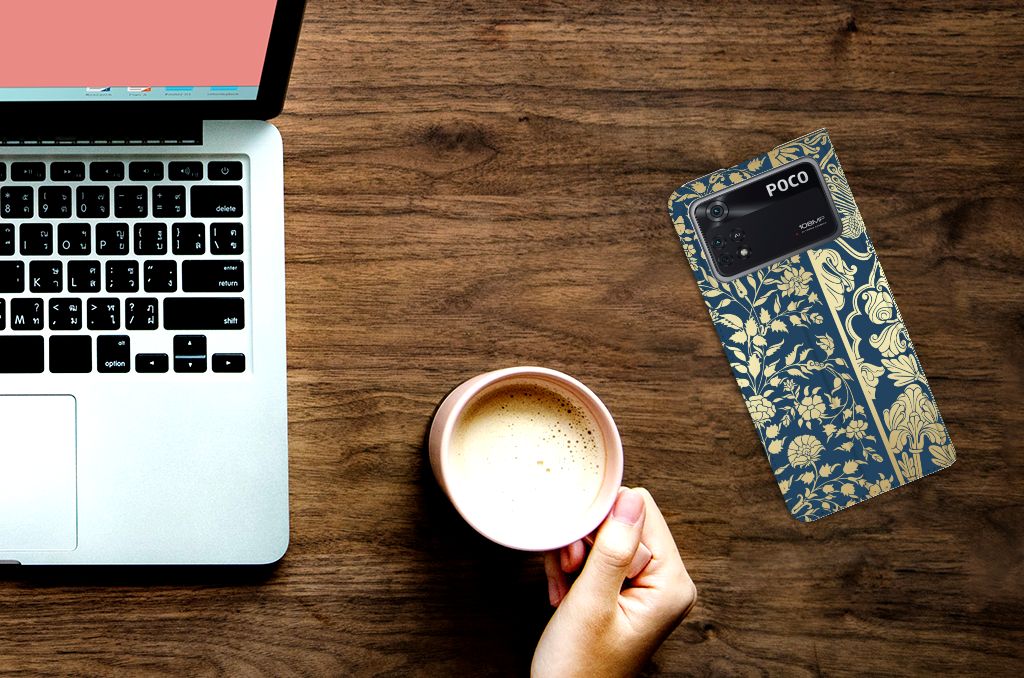 Poco X4 Pro 5G Smart Cover Beige Flowers - B2C Telecom