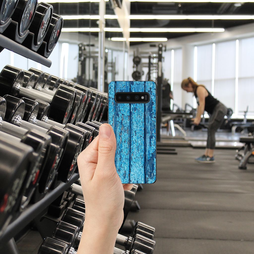 Samsung Galaxy S10 Grip Case Wood Blue B2C Telecom