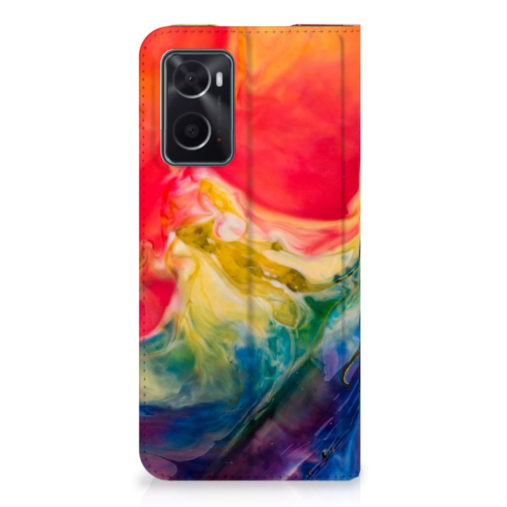Bookcase OPPO A96 | A76 Watercolor Dark - B2C Telecom