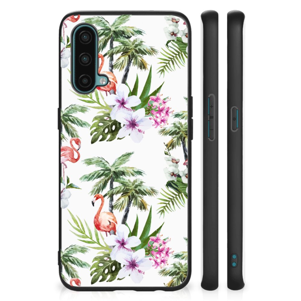 OnePlus Nord CE 5G Dierenprint Telefoonhoesje Flamingo Palms B2C Telecom
