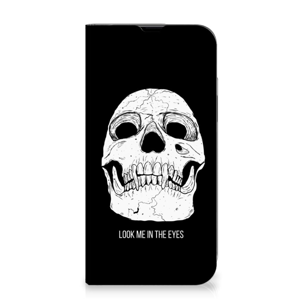 Mobiel BookCase iPhone 13 Pro Max Skull Eyes - B2C Telecom