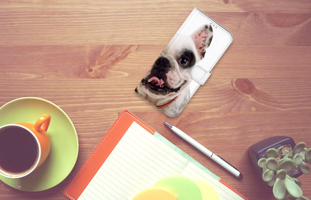 Motorola Moto G60s Telefoonhoesje met Pasjes Franse Bulldog