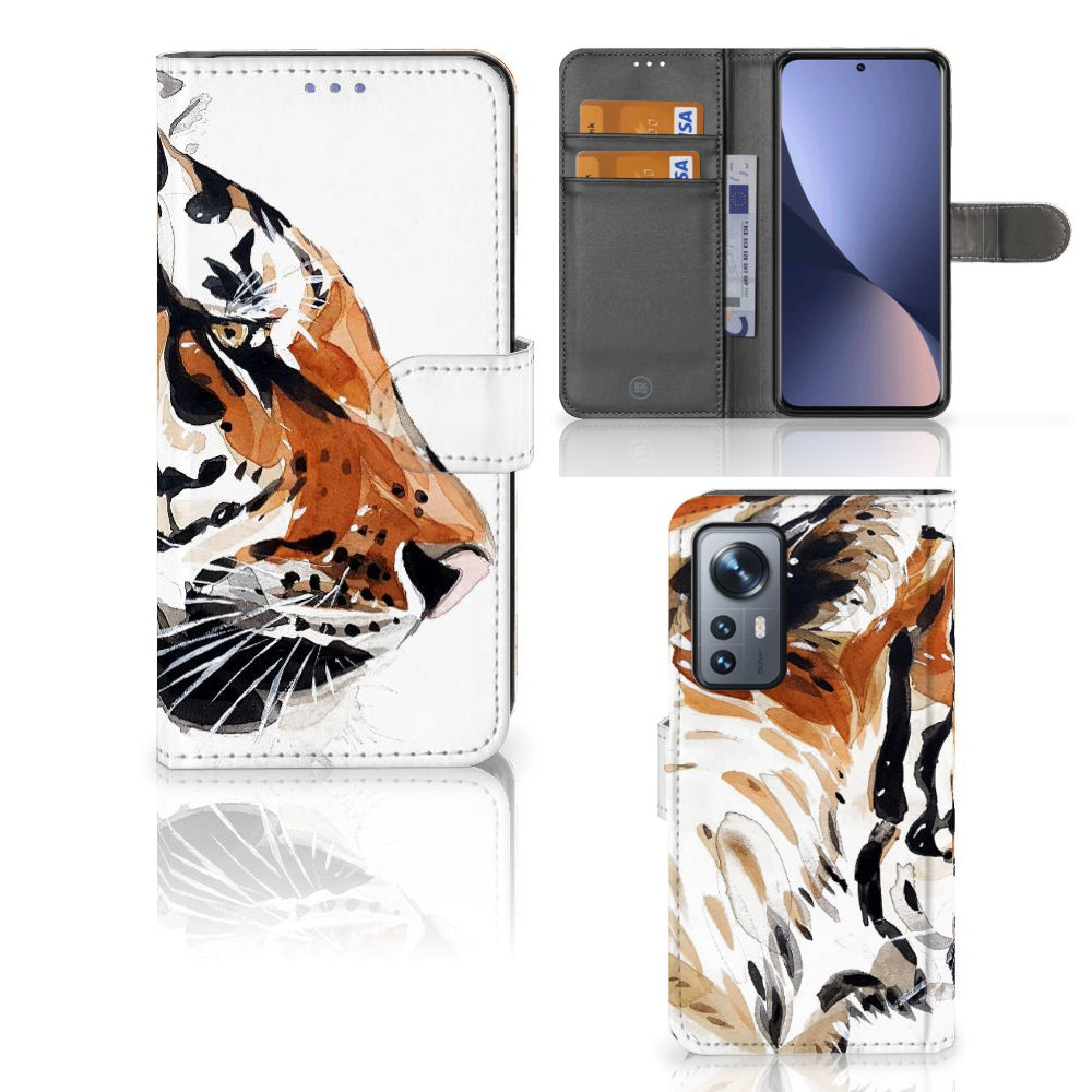 Hoesje Xiaomi 12 | 12X Watercolor Tiger