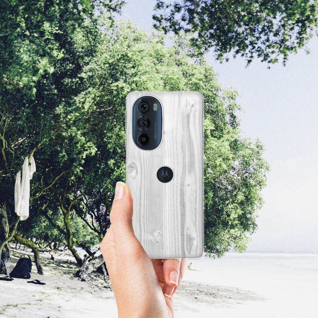 Motorola Edge 30 Pro Bumper Hoesje White Wood B2C Telecom