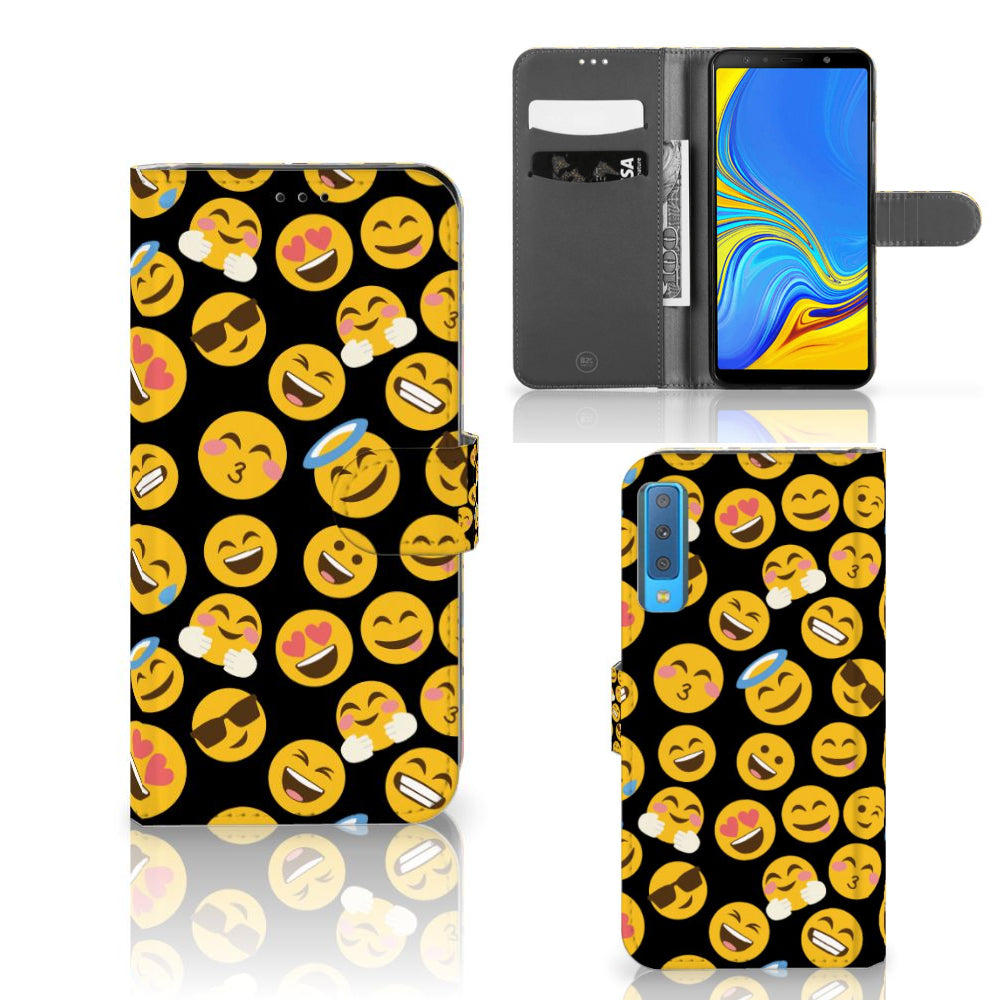 Samsung Galaxy A7 (2018) Telefoon Hoesje Emoji