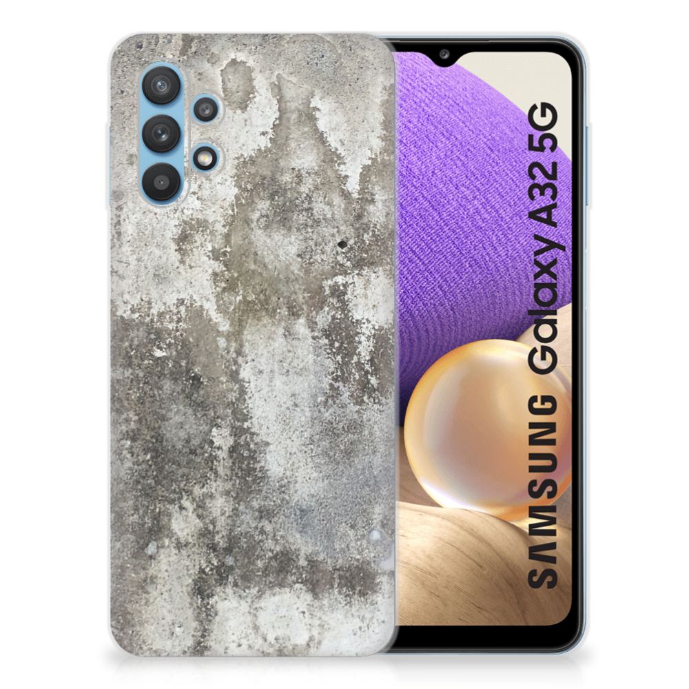 Samsung Galaxy A32 5G TPU Siliconen Hoesje Beton Print B2C Telecom