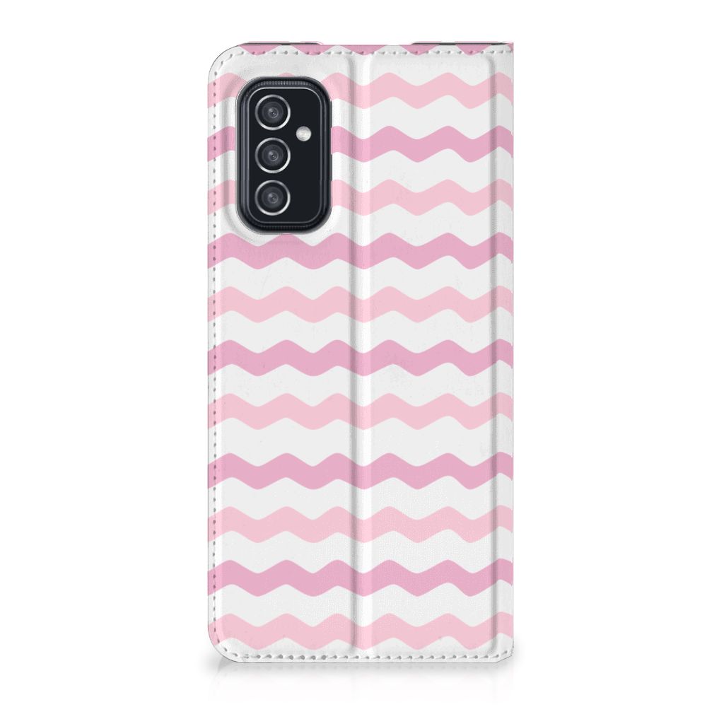 Samsung Galaxy M52 Hoesje met Magneet Waves Roze - B2C Telecom