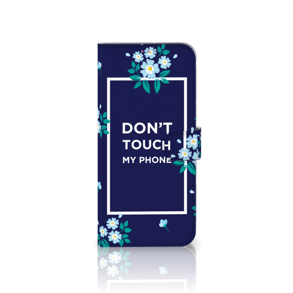 Motorola Moto G60s Portemonnee Hoesje Flowers Blue DTMP