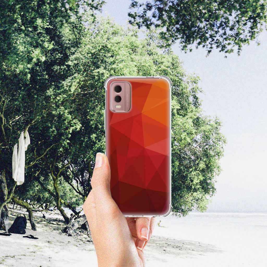 Shockproof Case voor Nokia C32 Polygon Red B2C Telecom