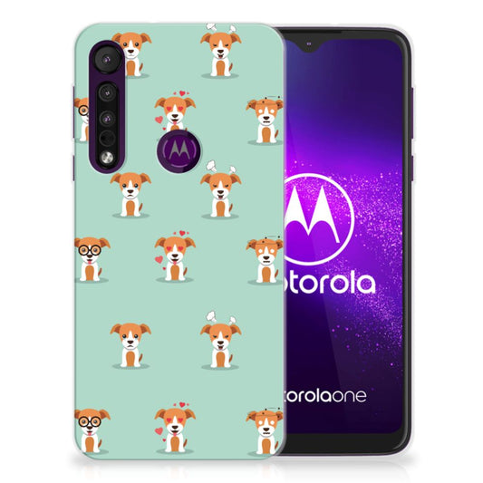 Motorola One Macro TPU Hoesje Pups