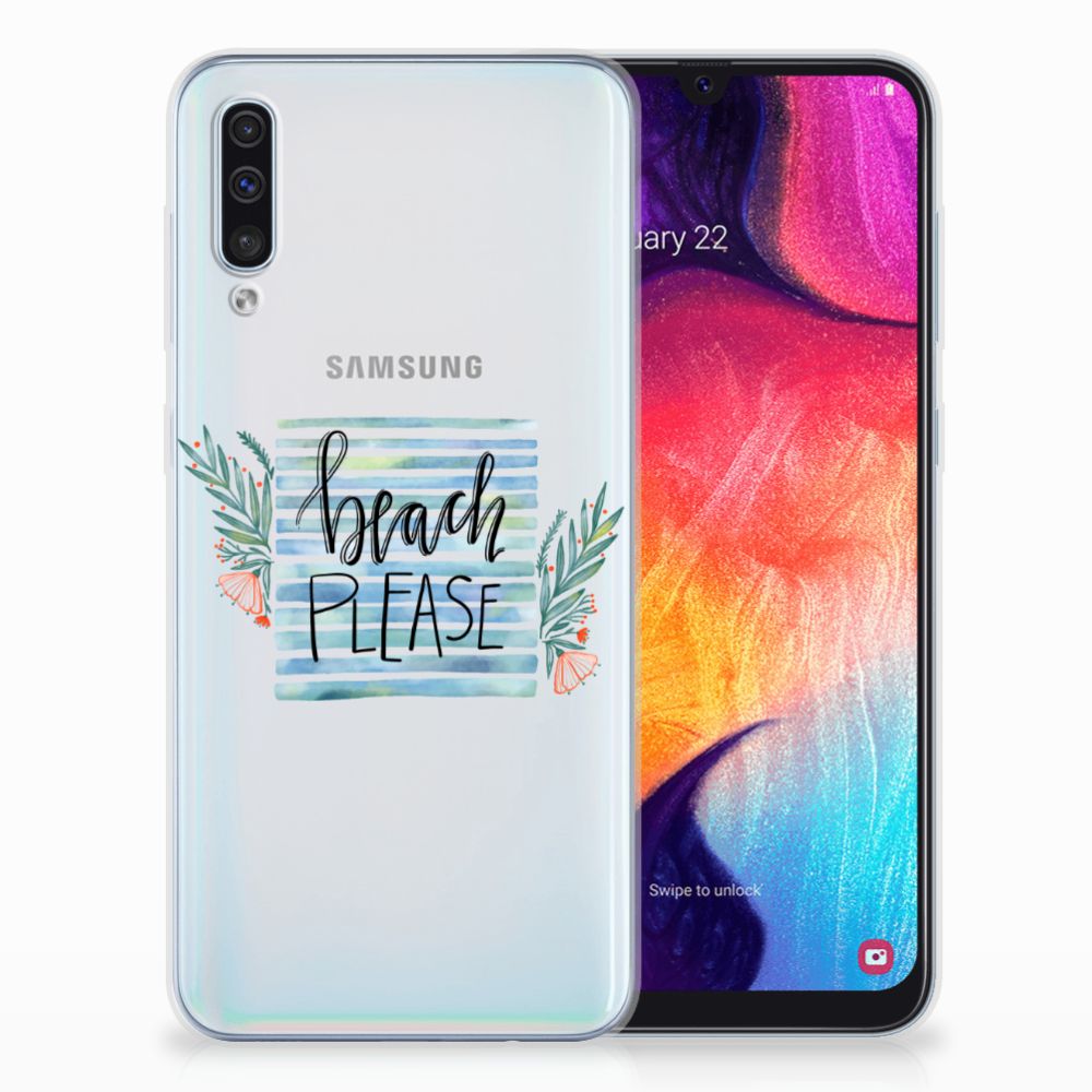 Samsung Galaxy A50 Telefoonhoesje met Naam Boho Beach
