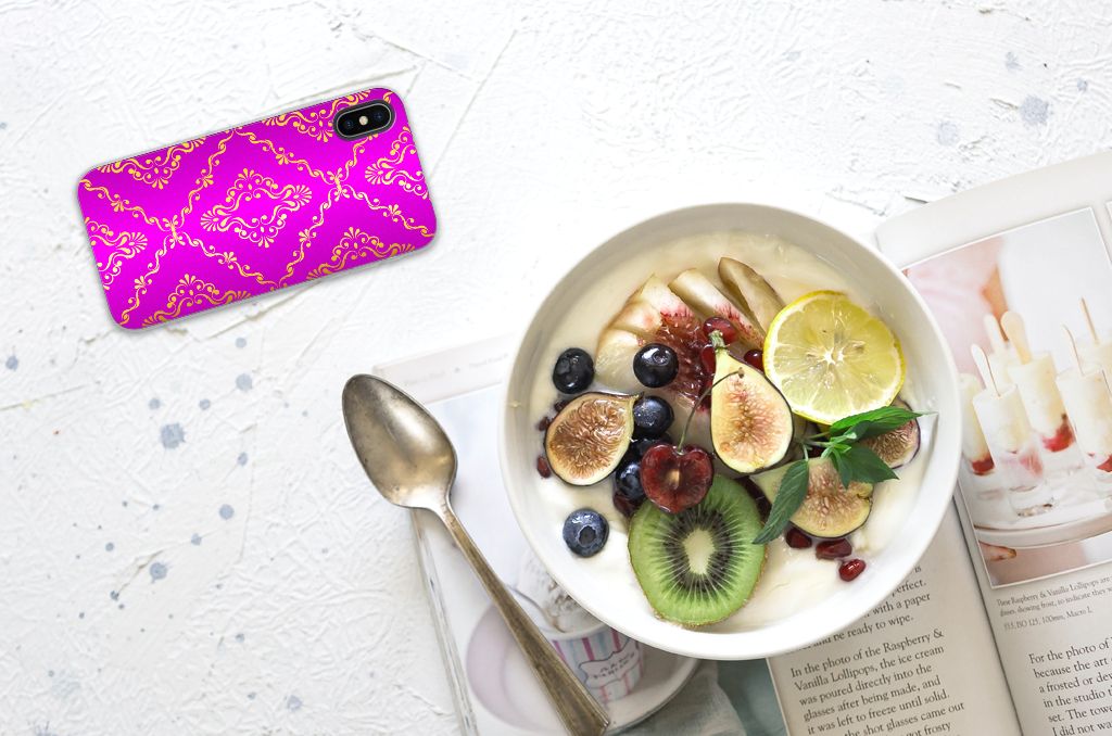 Siliconen Hoesje Apple iPhone X | Xs Barok Roze