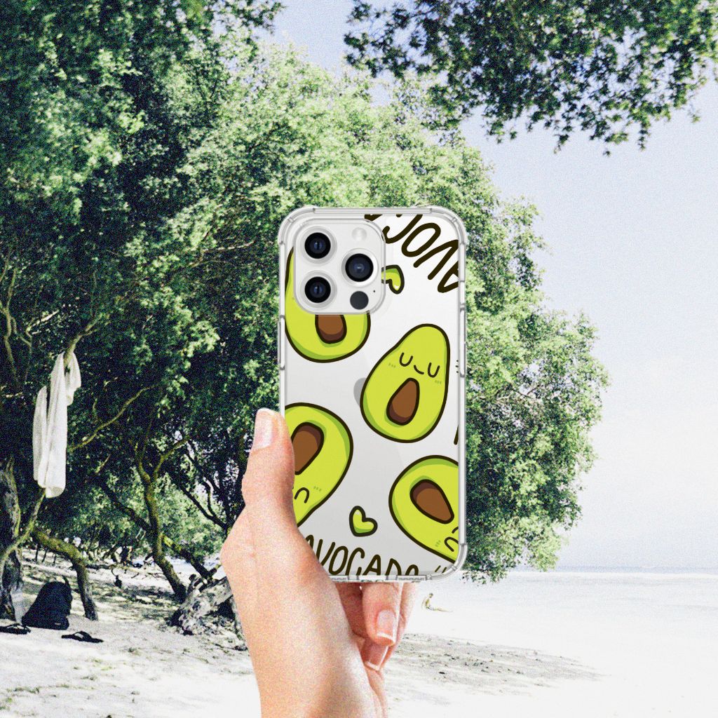 iPhone 13 Pro Max Stevig Bumper Hoesje Avocado Singing - B2C Telecom