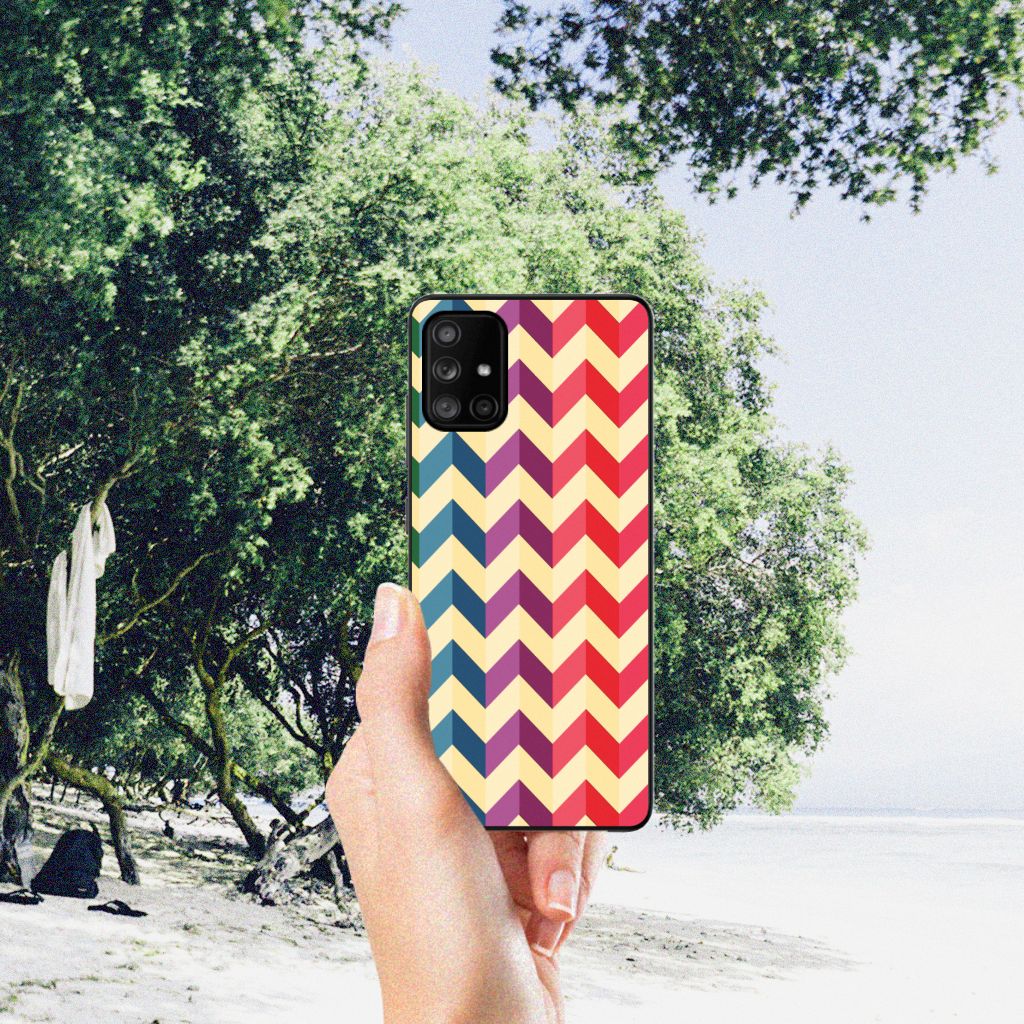 Samsung Galaxy A71 Back Case Zigzag Multi Color B2C Telecom