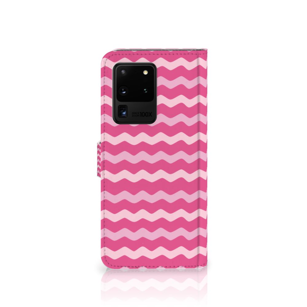 Samsung Galaxy S20 Ultra Telefoon Hoesje Waves Pink