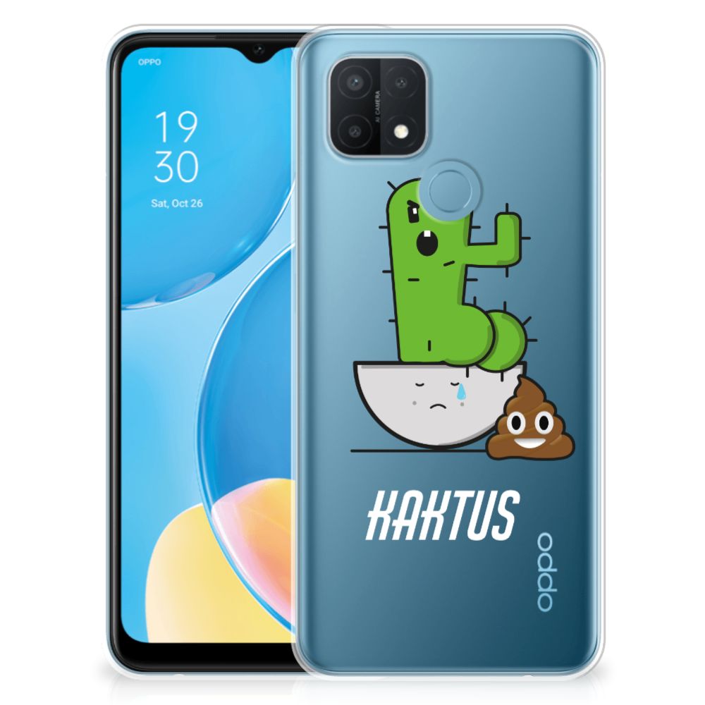 OPPO A15 Telefoonhoesje met Naam Cactus Poo B2C Telecom