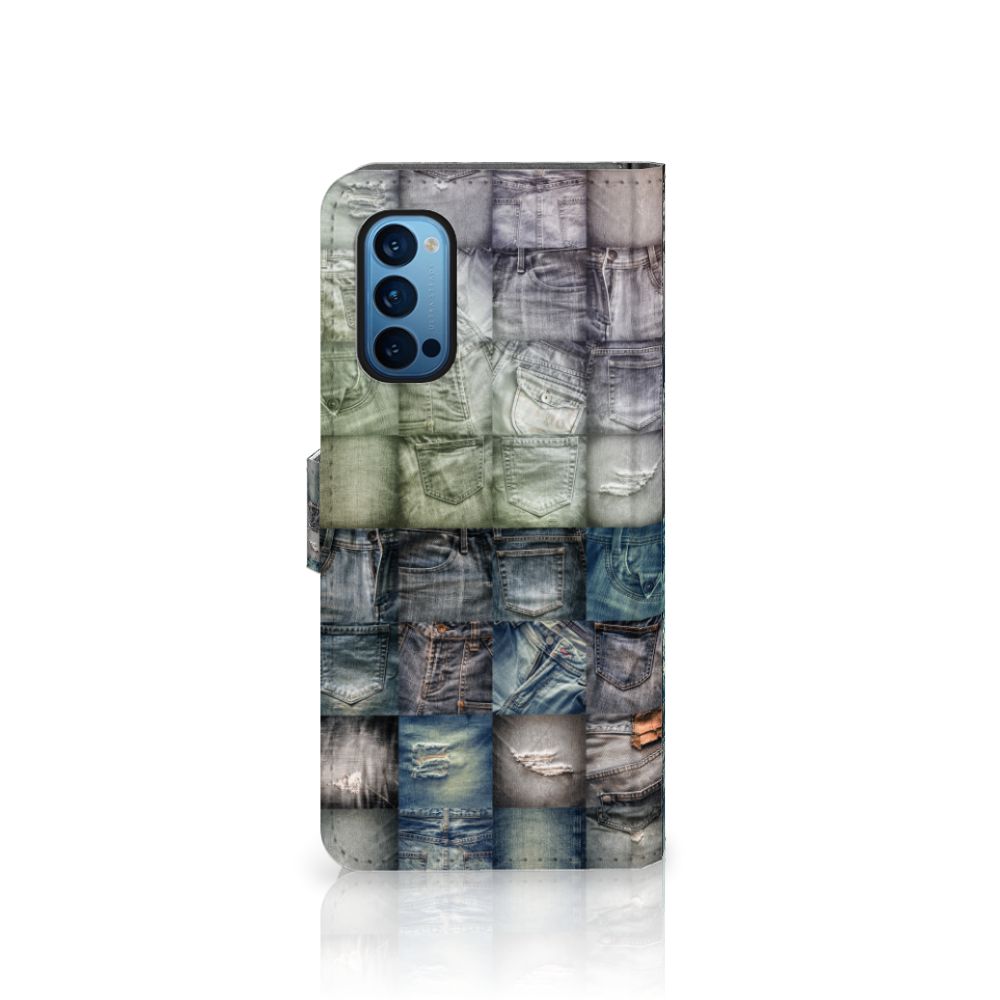 Wallet Case met Pasjes OPPO Reno 4 Pro 5G Spijkerbroeken