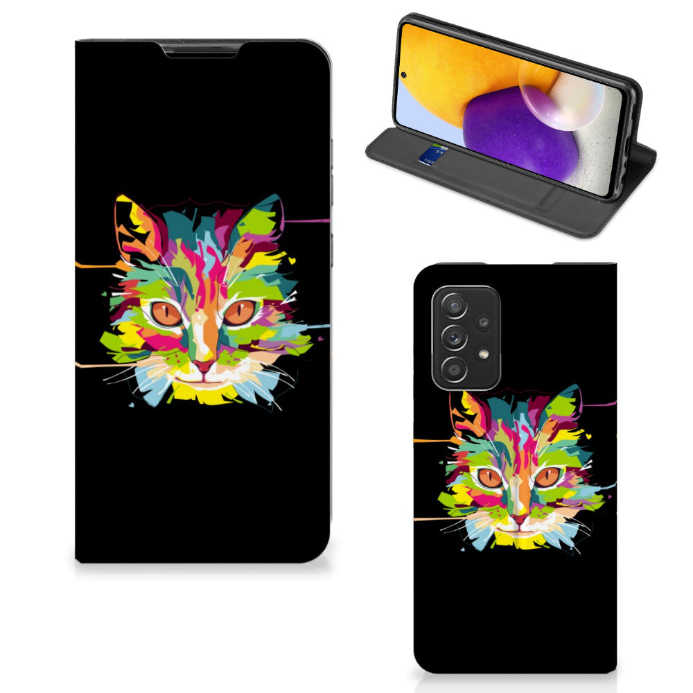 Samsung Galaxy A72 (5G/4G) Magnet Case Cat Color