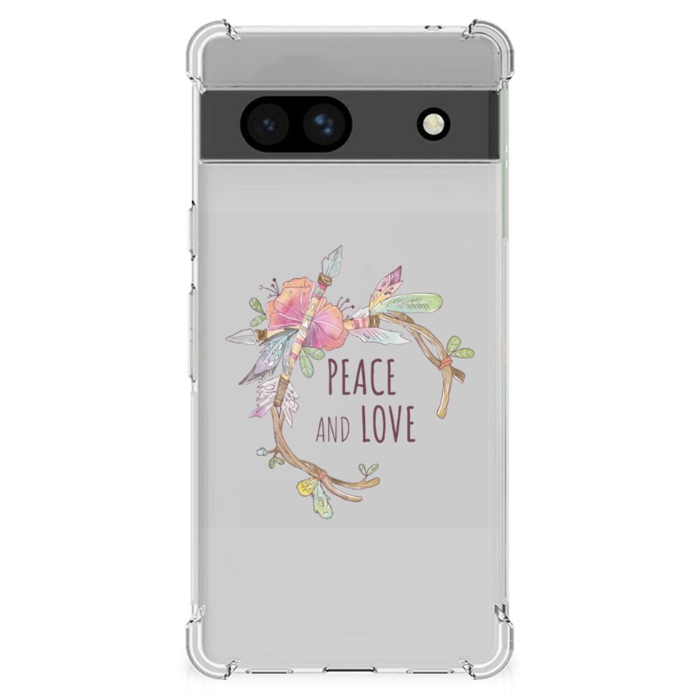 Google Pixel 7A Stevig Bumper Hoesje Boho Text