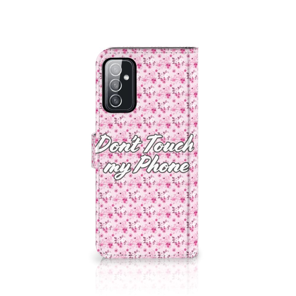 Samsung Galaxy M52 Portemonnee Hoesje Flowers Pink DTMP