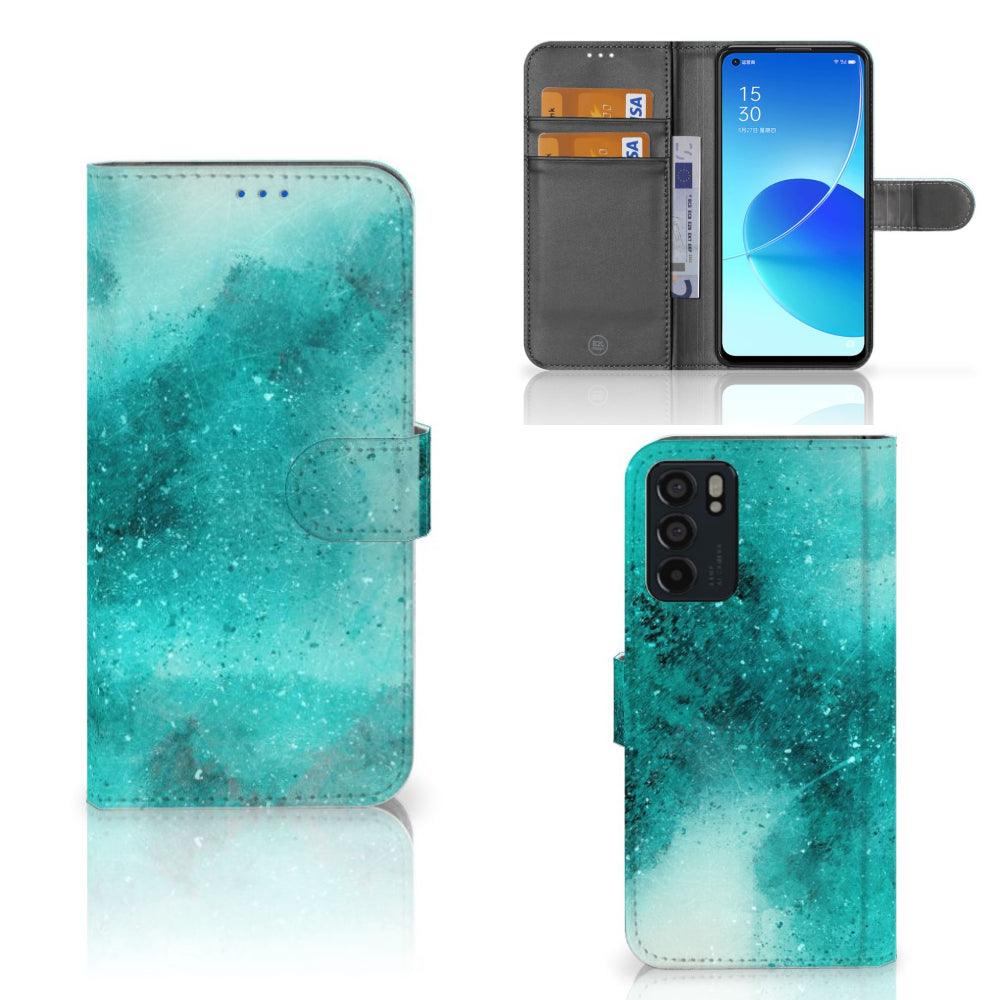 Hoesje OPPO Reno6 5G Painting Blue