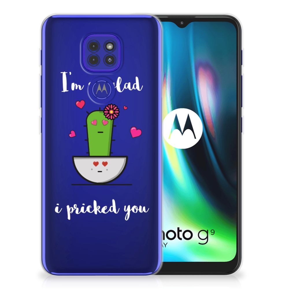 Motorola Moto G9 Play | E7 Plus Telefoonhoesje met Naam Cactus Glad B2C Telecom