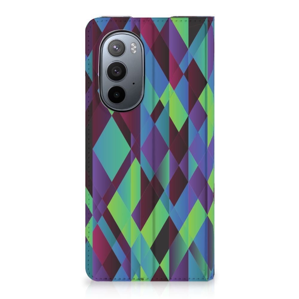 Motorola Edge 30 Pro Stand Case Abstract Green Blue - B2C Telecom