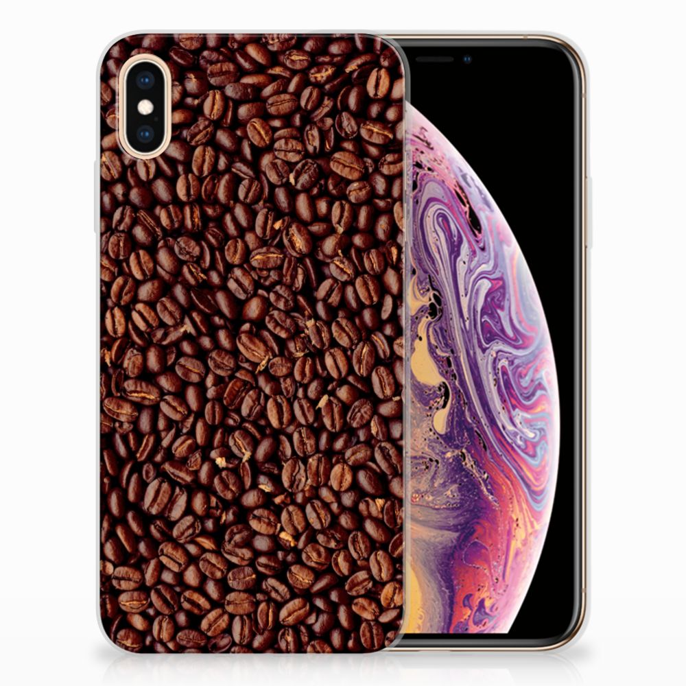 Apple iPhone Xs Max Siliconen Case Koffiebonen