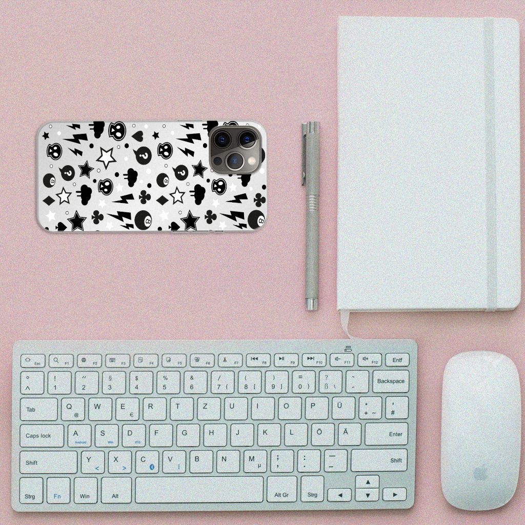 Silicone Back Case iPhone 12 Pro Max Silver Punk B2C Telecom