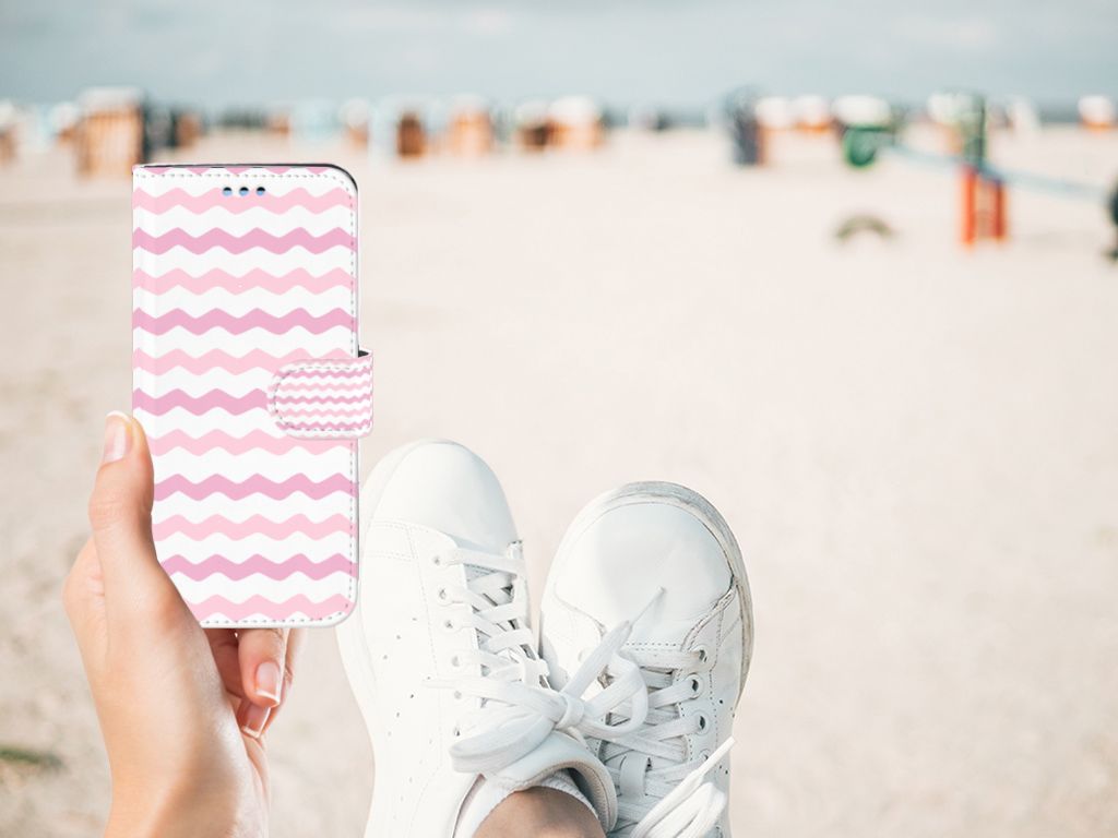 Samsung Galaxy S9 Telefoon Hoesje Waves Roze