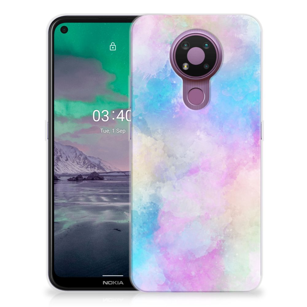 Hoesje maken Nokia 3.4 Watercolor Light