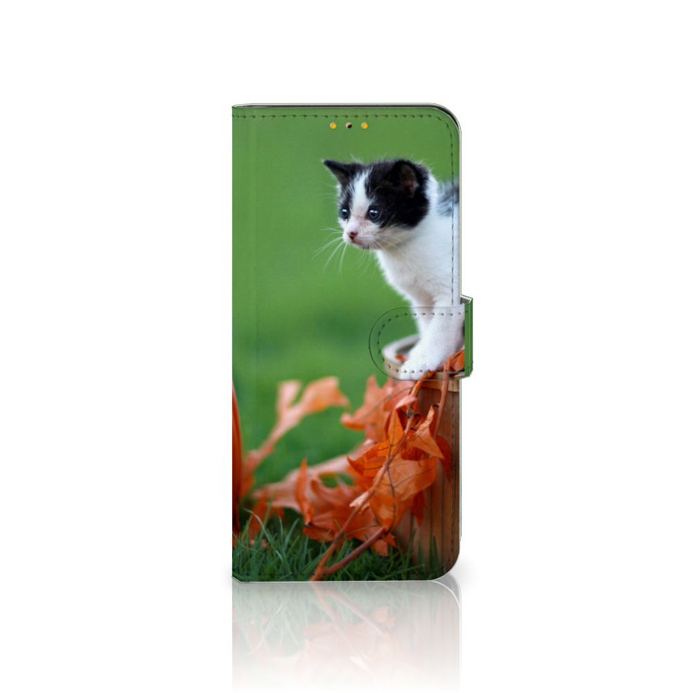 Samsung Galaxy M52 Telefoonhoesje met Pasjes Kitten