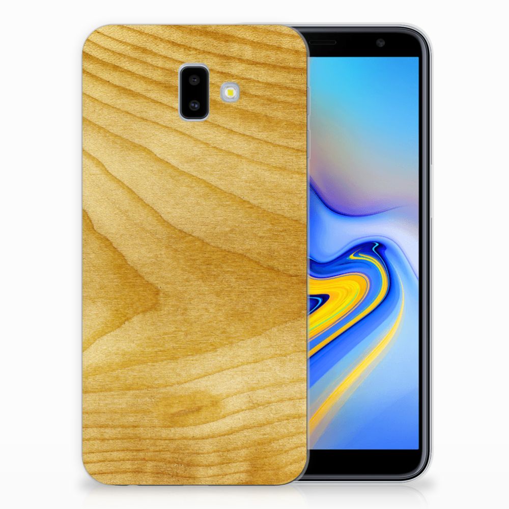 Samsung Galaxy J6 Plus (2018) Bumper Hoesje Licht Hout