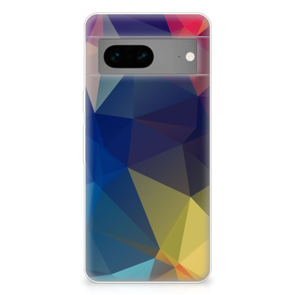 Google Pixel 7 TPU Hoesje Polygon Dark B2C Telecom