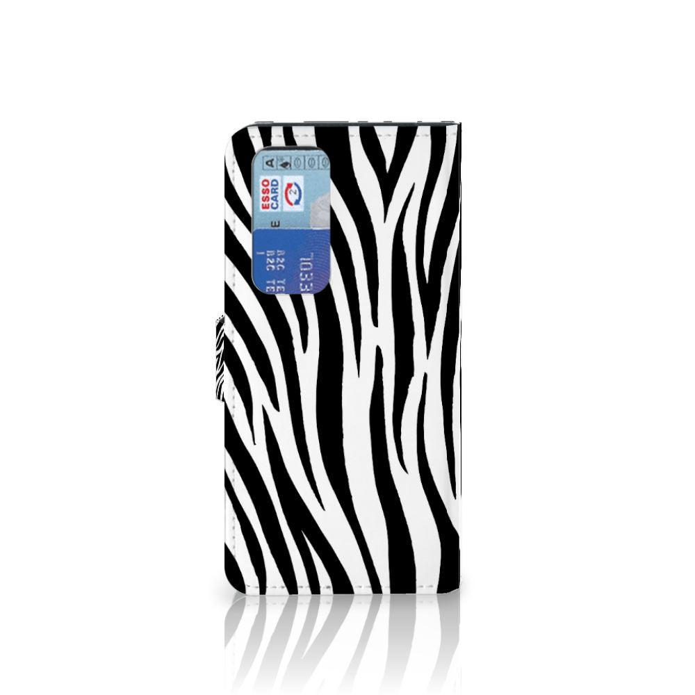 OPPO Find X3 Neo 5G Telefoonhoesje met Pasjes Zebra