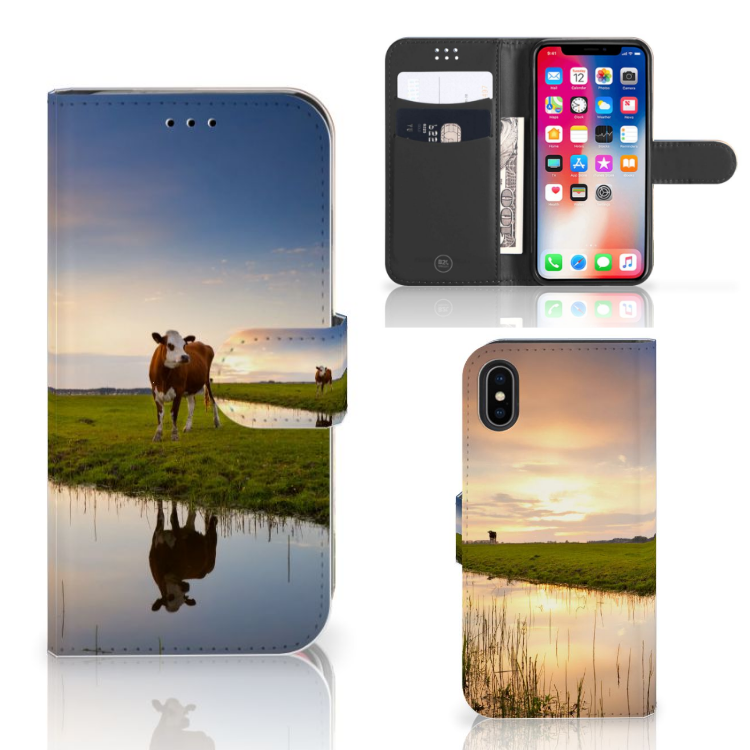 Apple iPhone X | Xs Telefoonhoesje met Pasjes Koe