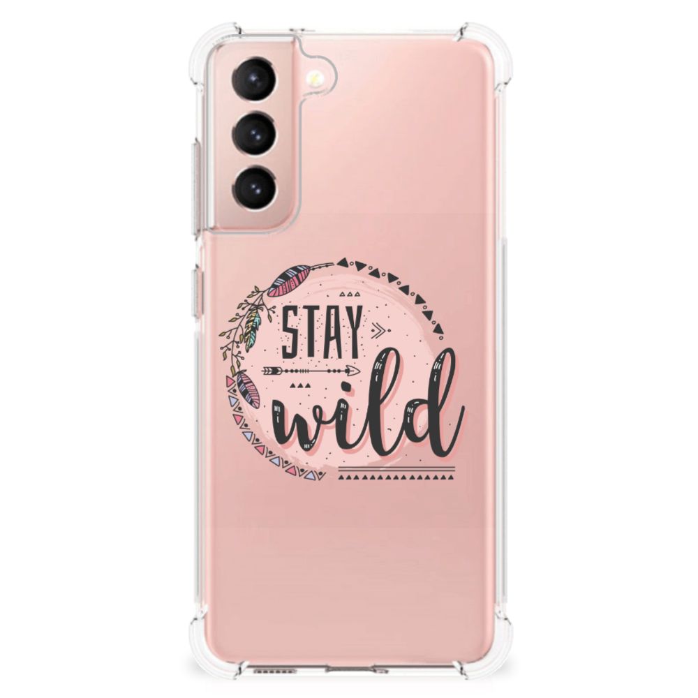 Samsung Galaxy S21 FE Stevig Bumper Hoesje Boho Stay Wild
