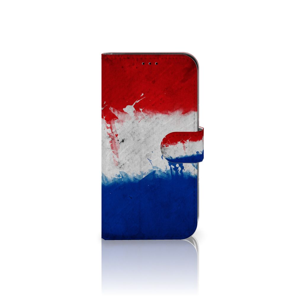 Apple iPhone 13 Bookstyle Case Nederland met red, white en blue design van de Nederlandse vlag.