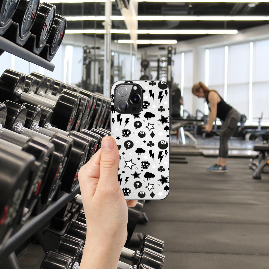 Telefoonhoesje iPhone 14 Pro Max Silver Punk B2C Telecom